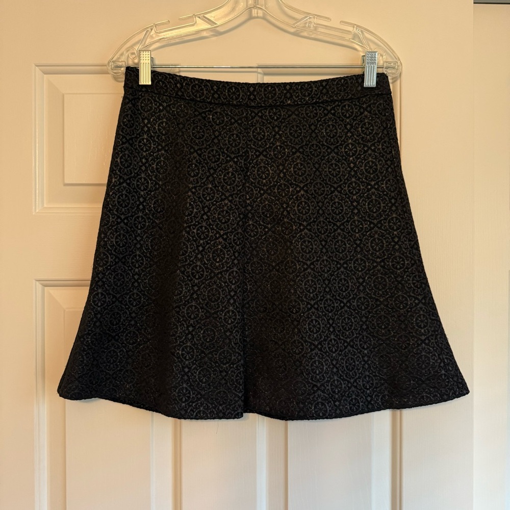Loft Women’s Sparkly Patterned Flare Above the Knee Skirt Small